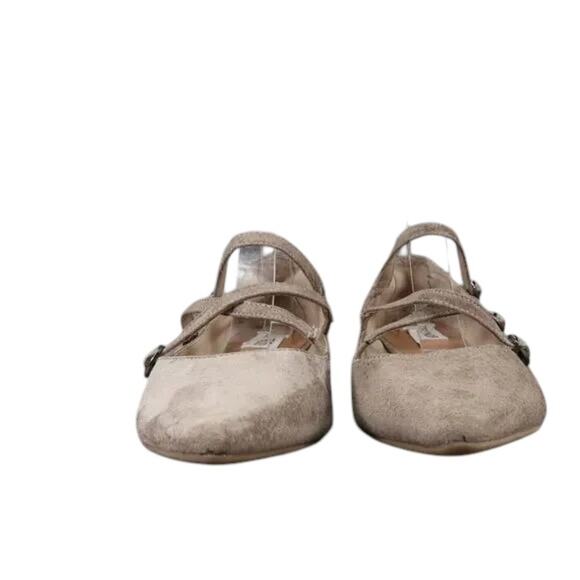 Steve Madden Shoes Womens 7 Flats Fashion Loafer Leather Buckle Strap Edggy Grey - Picture 2 of 12